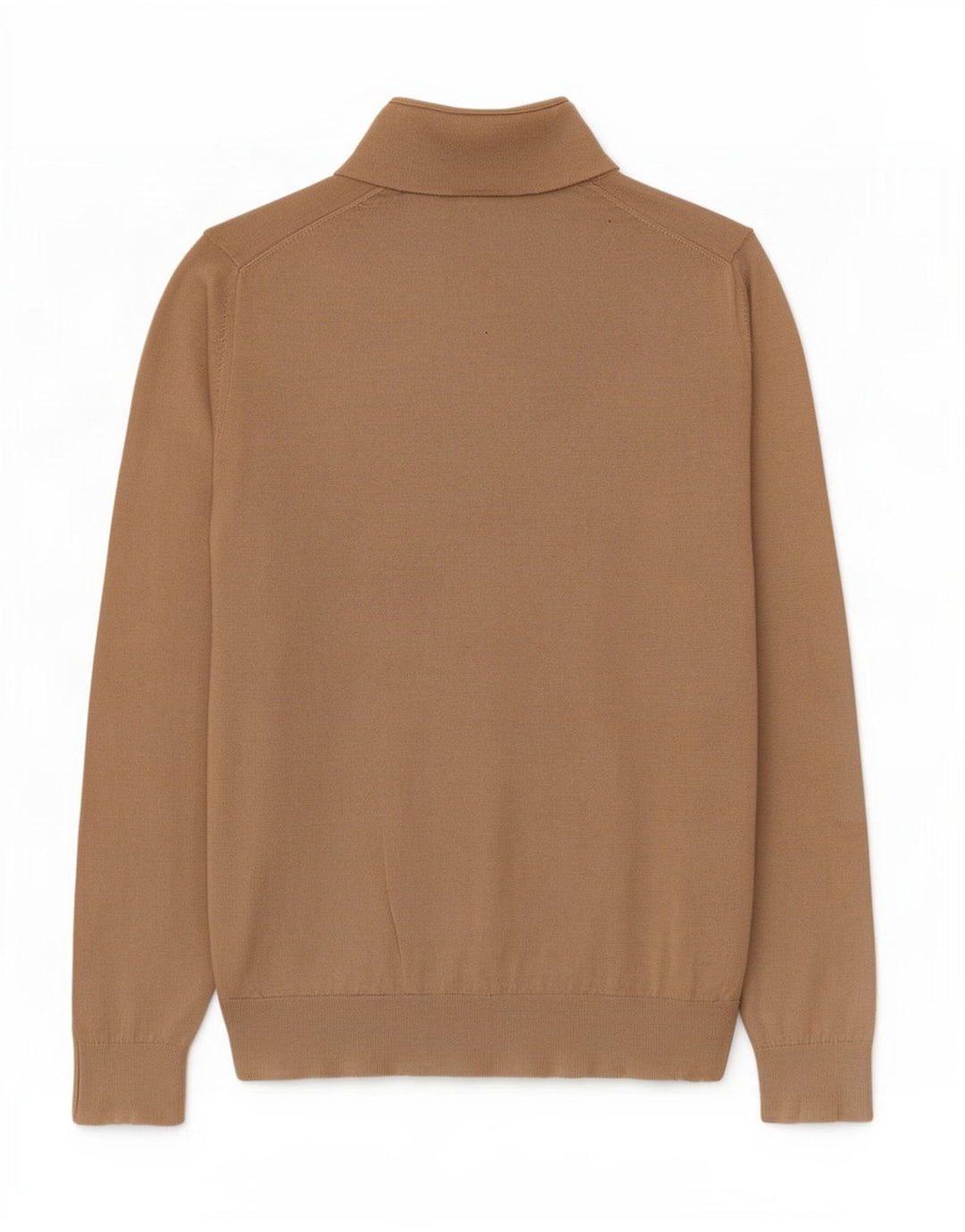Reiss Herren-Pullover mit Reißverschluss am Hals, große braune Wolle