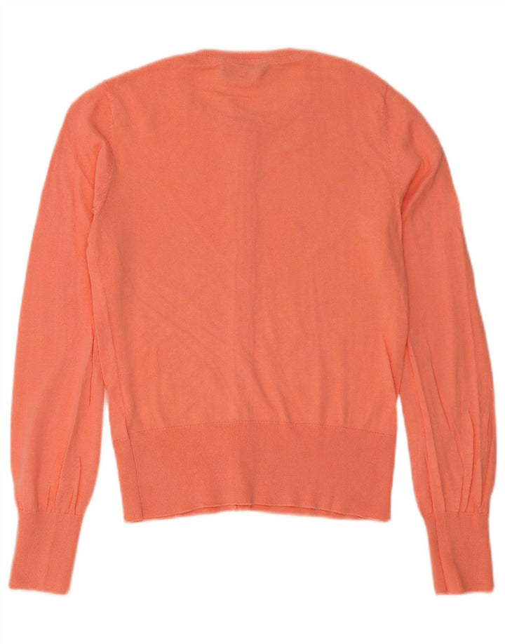 Oasis Damen-Cardigan-Pullover UK 10 Small Orange Baumwolle