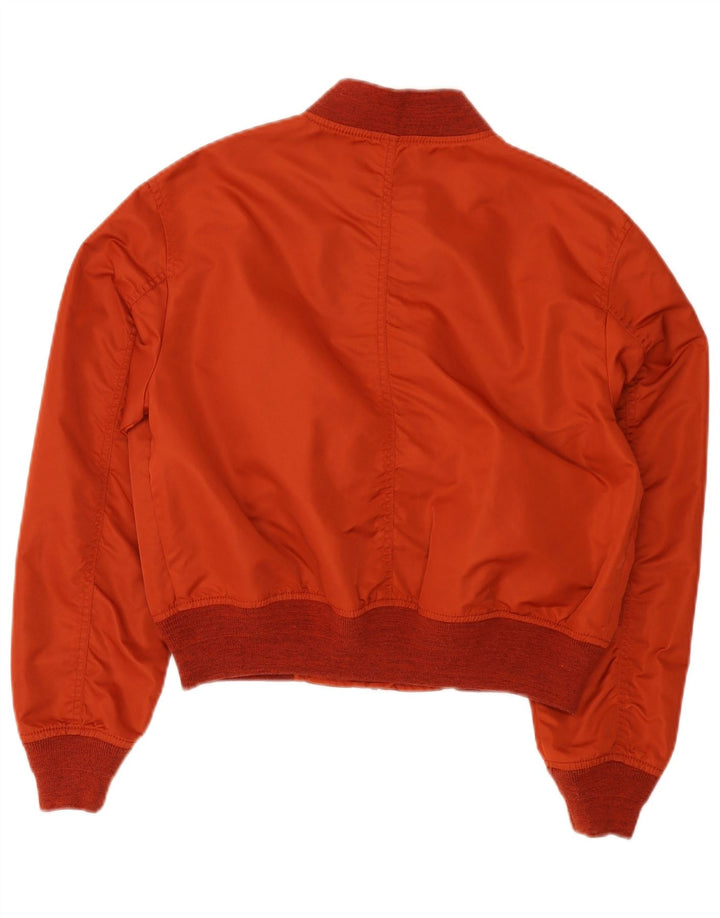Superdry Damen Übergroße Bomberjacke UK 8 Small Rotes Nylon