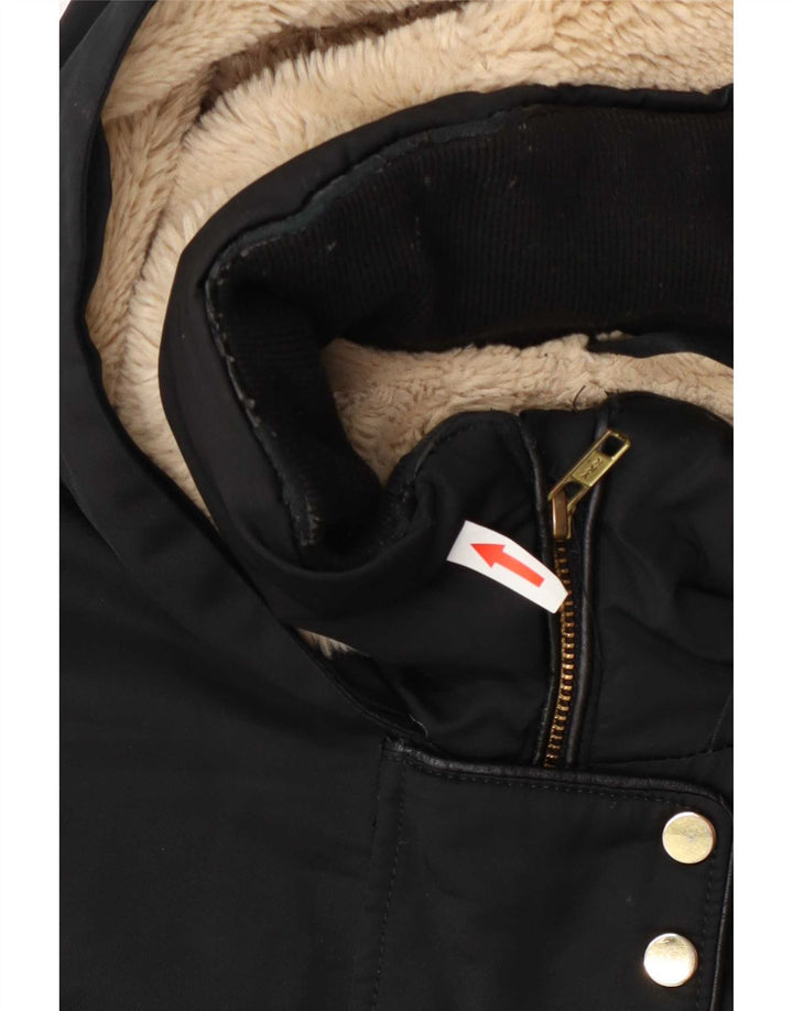 Zara Damen-Parka mit Kapuze, Gr. 10, Größe S, Schwarz