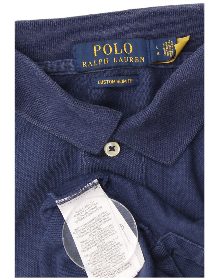 POLO RALPH LAUREN Herren-Poloshirt mit schmaler Passform, groß, Marineblau