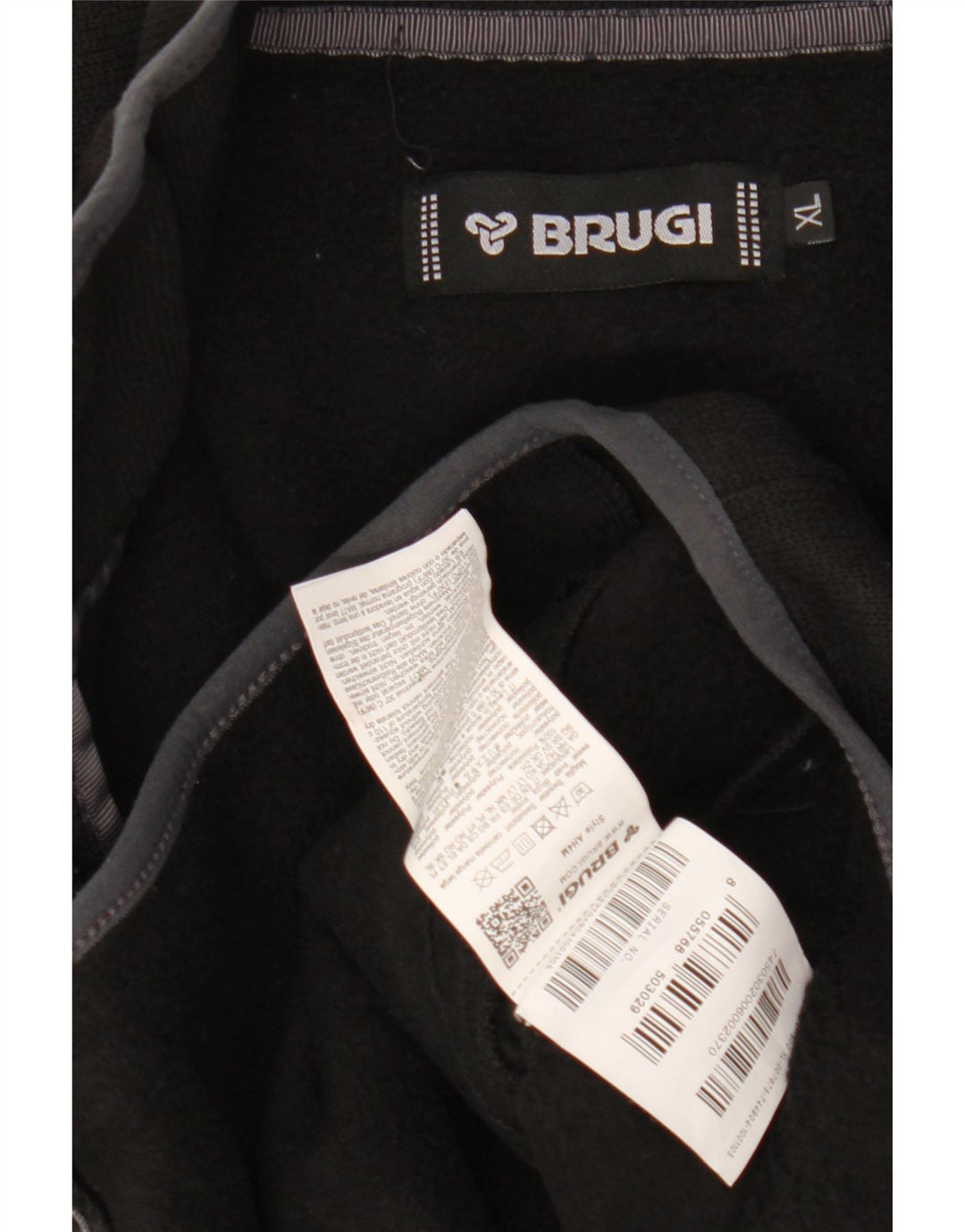 BRUGI Herren-Trainingsanzug-Oberteil, Jacke, XL, Schwarz, Colourblock-Polyester