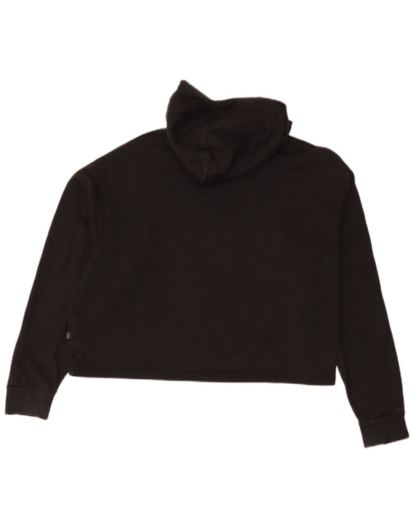 Puma Damen Crop Graphic Übergroßer Kapuzenpullover UK 18 XL Schwarz Baumwolle