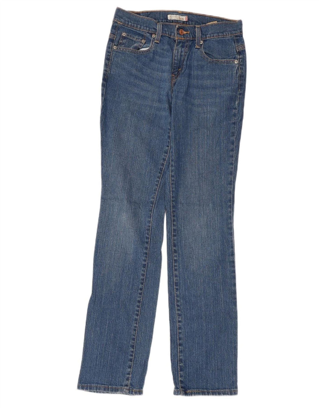 Levi's Damen 505 Straight Jeans US 4 Small W28 L32 Blaue Baumwolle