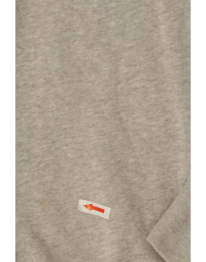 Jack Wills Herren-Sweatshirt mit Grafik, mittelgrau gesprenkelte Baumwolle