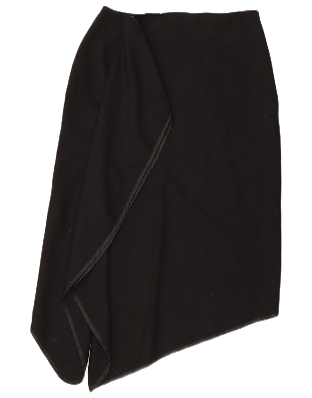 Vintage Damen Asymmetrischer Rock IT 46 Groß W30 Schwarze Wolle