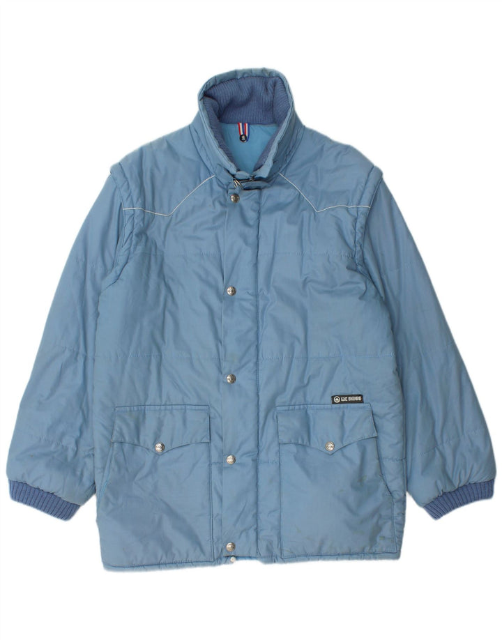 MC Ross Herren Wattierte Jacke UK 38 Mittelblau Colourblock Classic