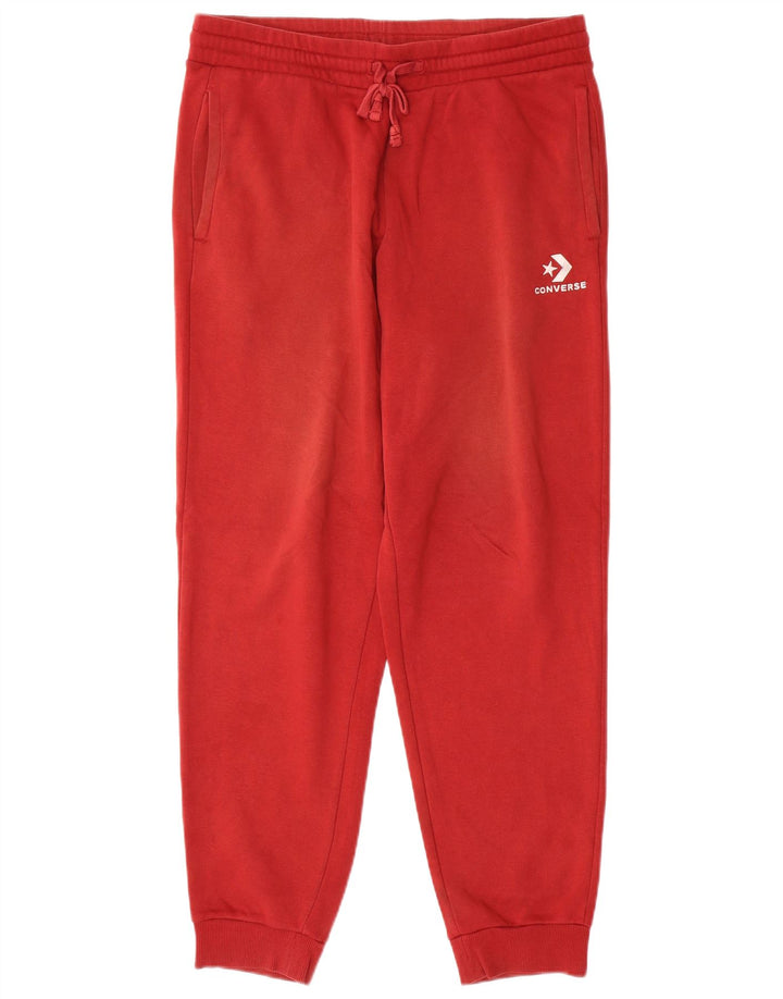 Converse Herren-Trainingshose, Jogginghose, mittelrote Baumwolle