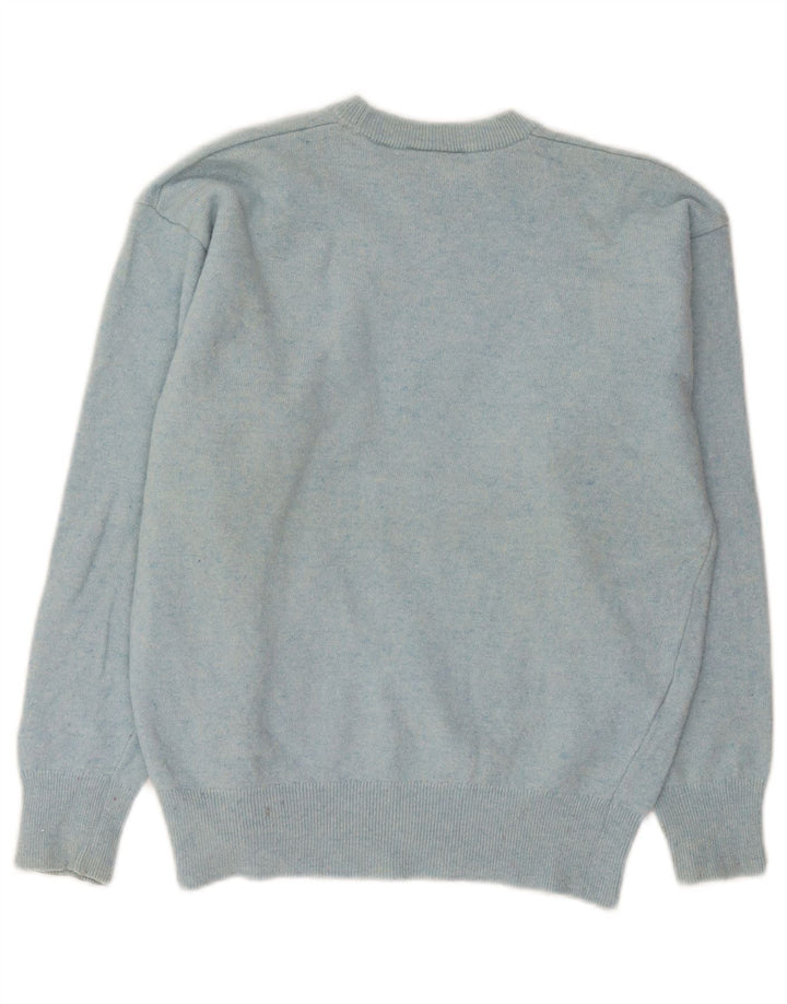Lacoste Herren-Pullover mit Rundhalsausschnitt, Größe 3, kleine blaue Lammwolle