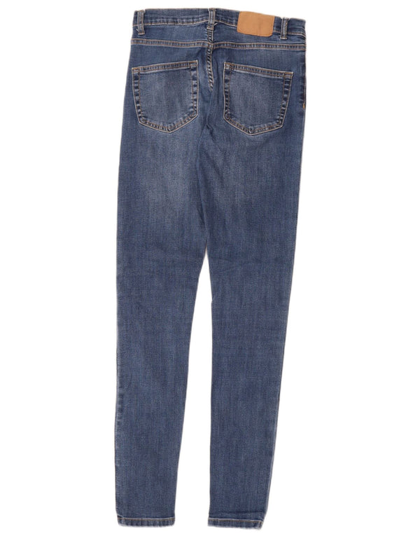 French Connection Damen Skinny Jeans UK 8 Small W27 L30 Blaue Baumwolle