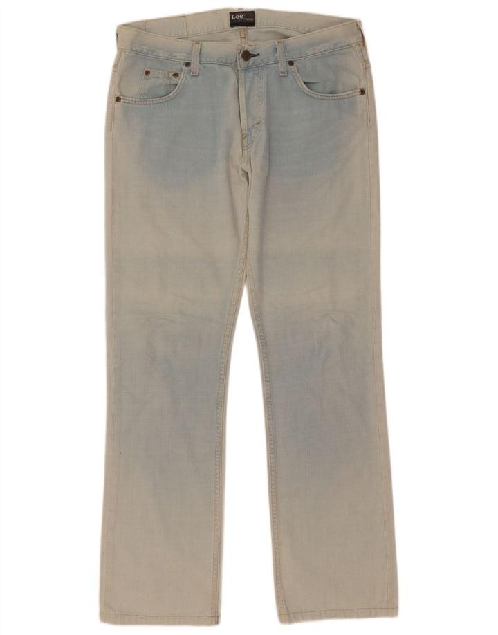 Lee Herren Knox Straight Jeans W32 L36 Blaue Baumwolle