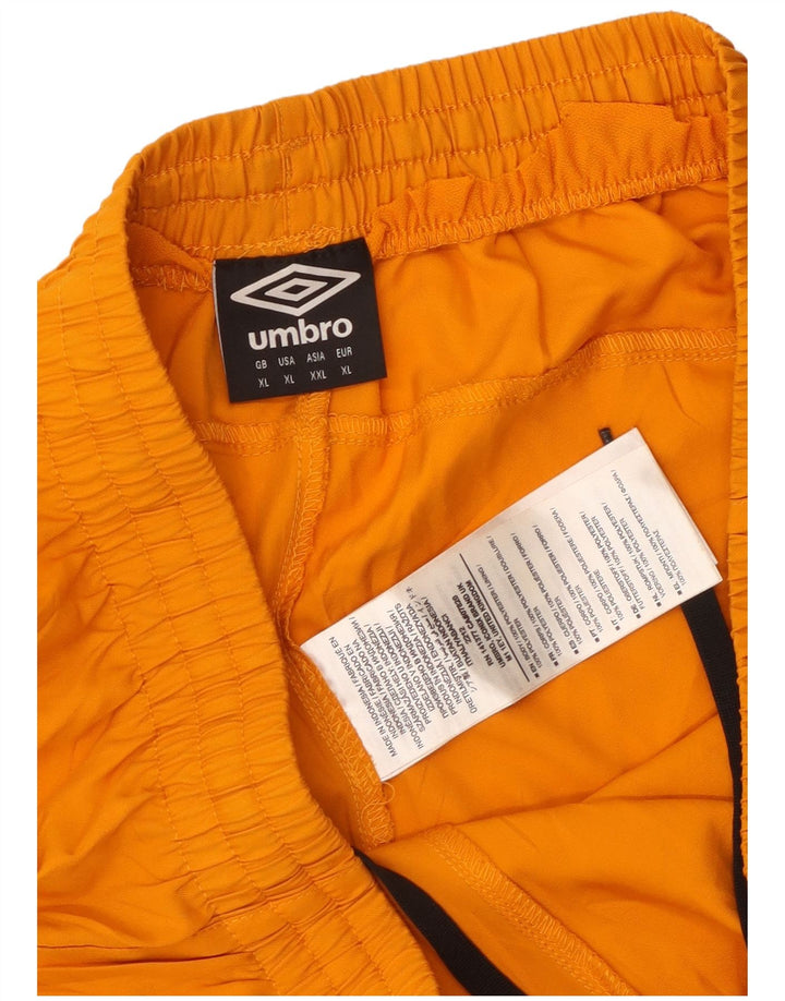 Umbro Herren Graphic Sport Shorts XL Orange Colourblock Polyester