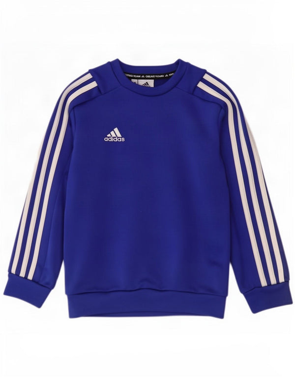 Adidas Jungen Sweatshirt Pullover 7-8 Jahre Blau Polyester