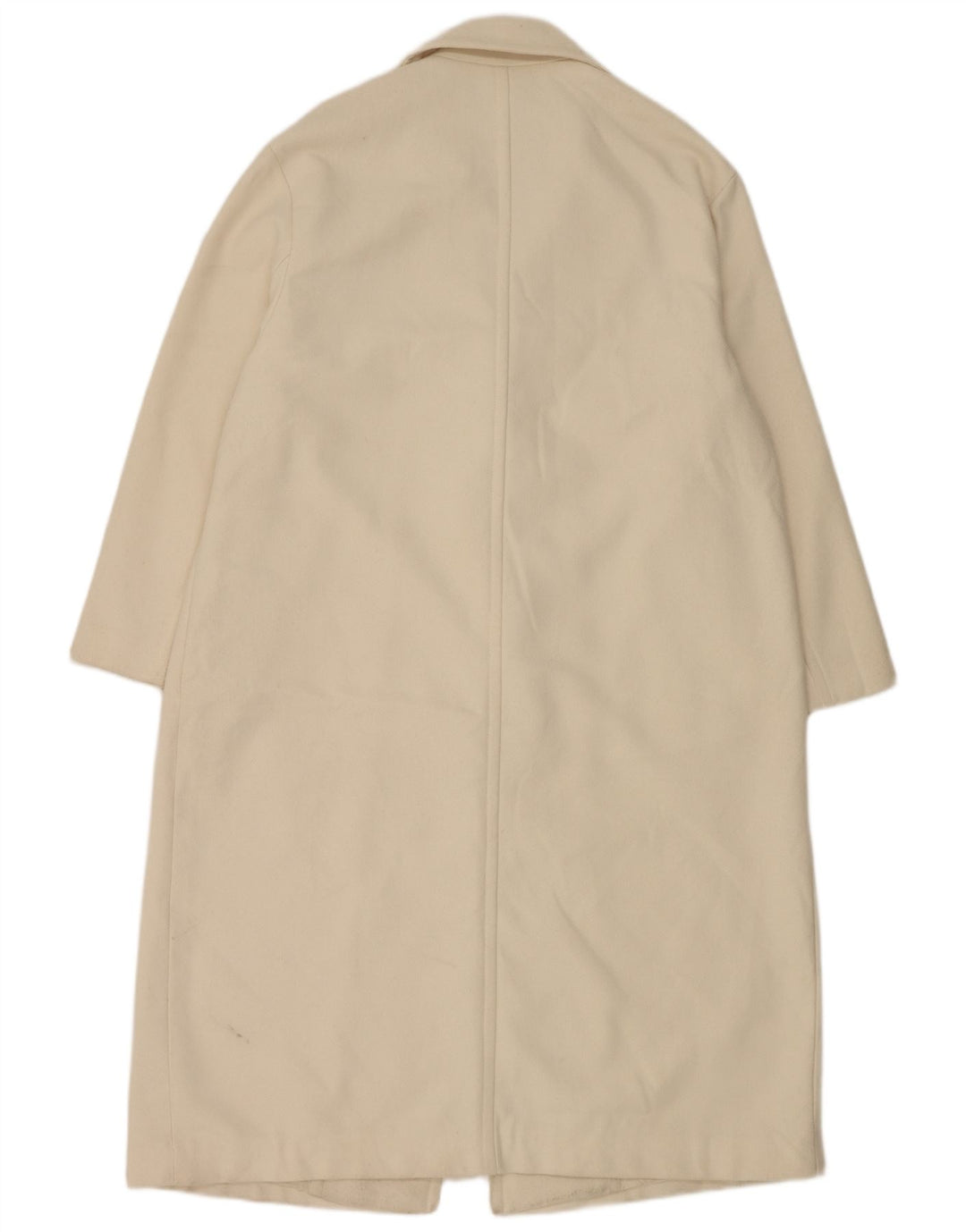 Zara Damen Mantel UK 16 Large Weiß Polyester