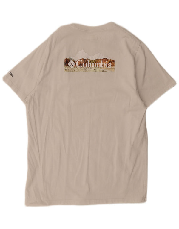 Columbia Mens Graphic T-Shirt Top Large White Cotton