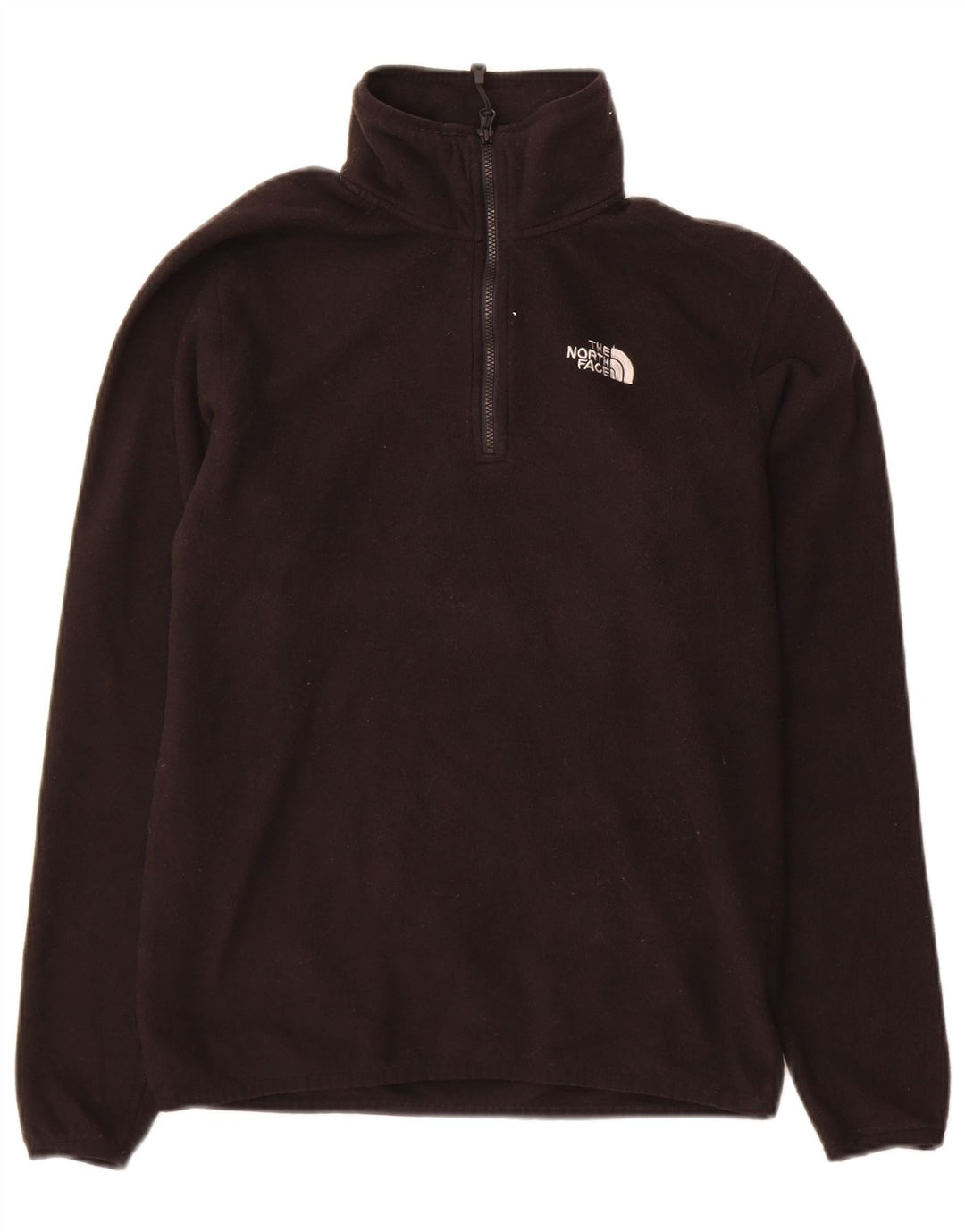 The North Face Herren-Fleecepullover mit Reißverschluss am Hals, Größe S, Schwarz, Polyester