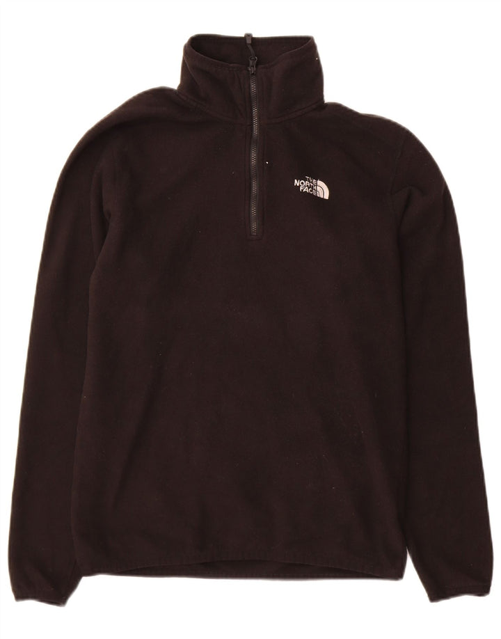 The North Face Herren-Fleecepullover mit Reißverschluss am Hals, Größe S, Schwarz, Polyester