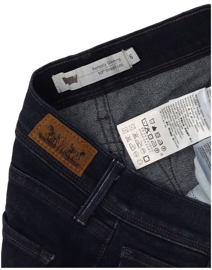 Levi's Damen 512 Straight Jeans US 6 Medium W28 L28 Marineblau