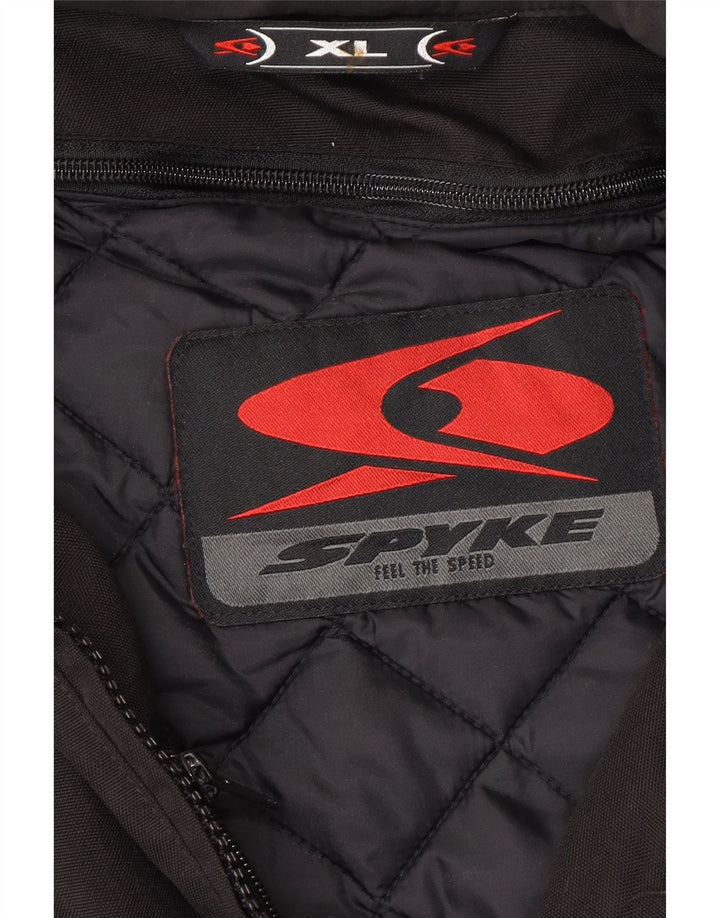 SPYKE Herren Graphic Moto Racer Bomberjacke UK 42 XL Schwarz Polyamid