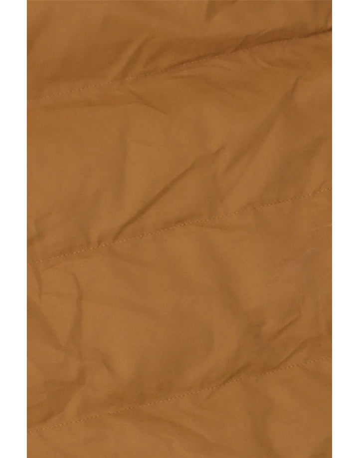 Superdry Wattierter Mantel mit Kapuze für Damen, UK 12, mittelbeigefarbenes Polyester