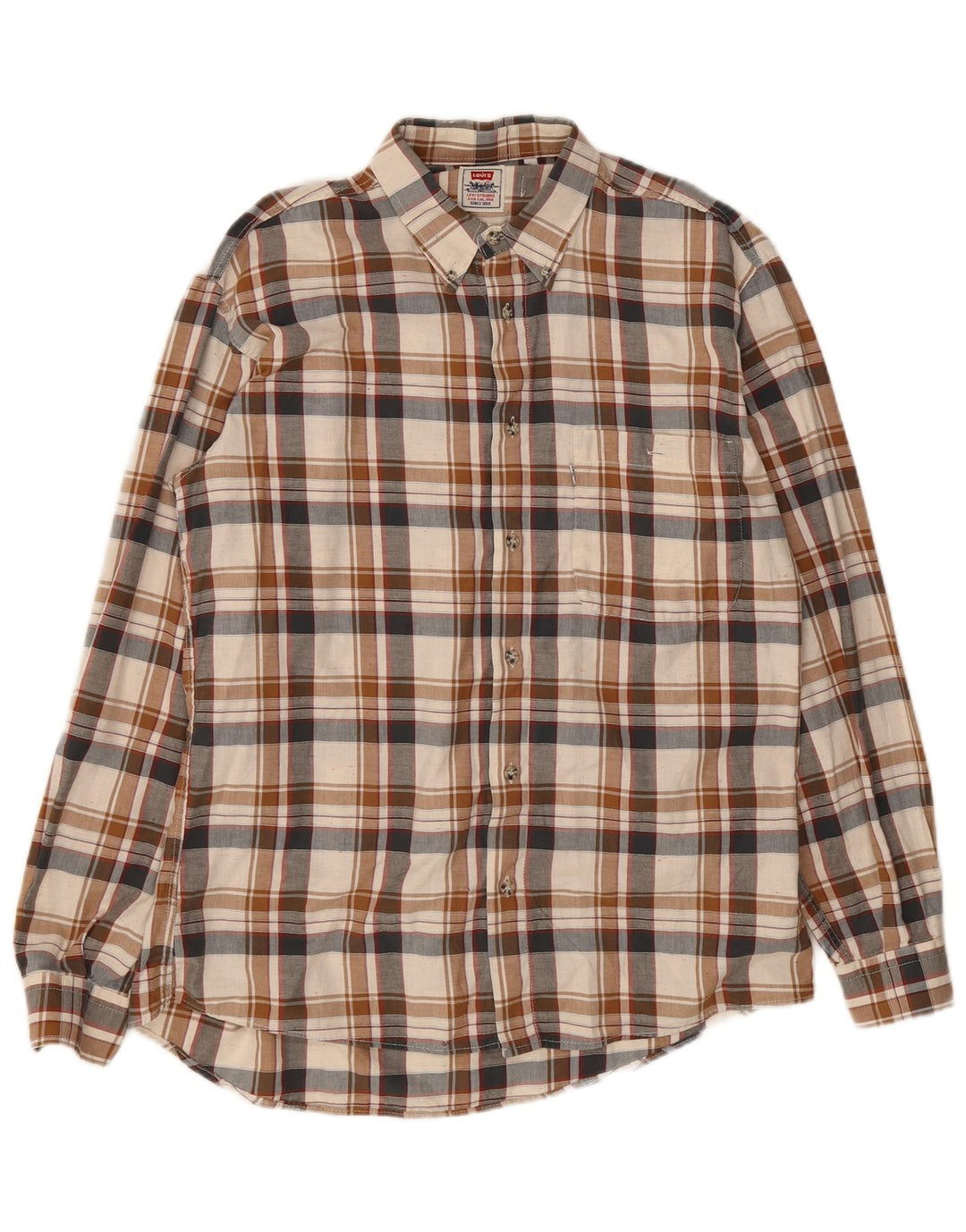 Levi's Herren-Flanellhemd, groß, beige kariert