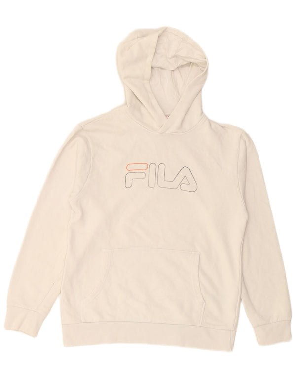 FILA Kapuzenpullover mit Grafik für Jungen, 15–16 Jahre, weiße Baumwolle