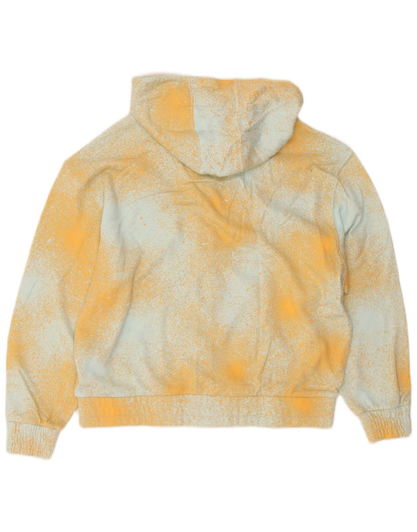 Adidas Damen Übergroßer Kapuzenpullover mit Reißverschluss, UK 6, XS, Gelb, Batikfärbung