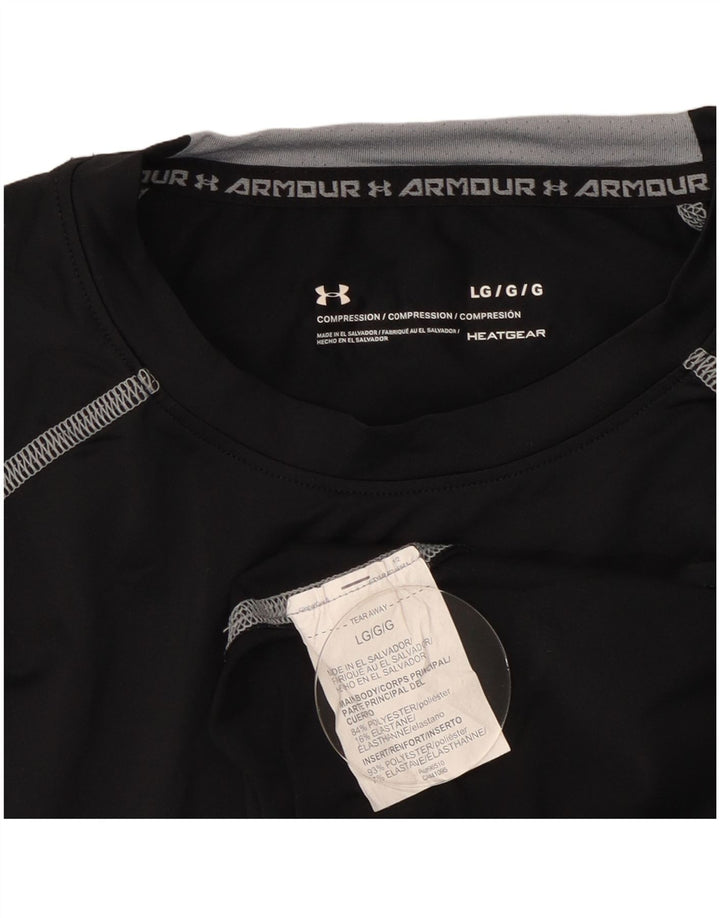 Under Armour Herren Heat Gear Top Langarm Large Schwarz Polyester