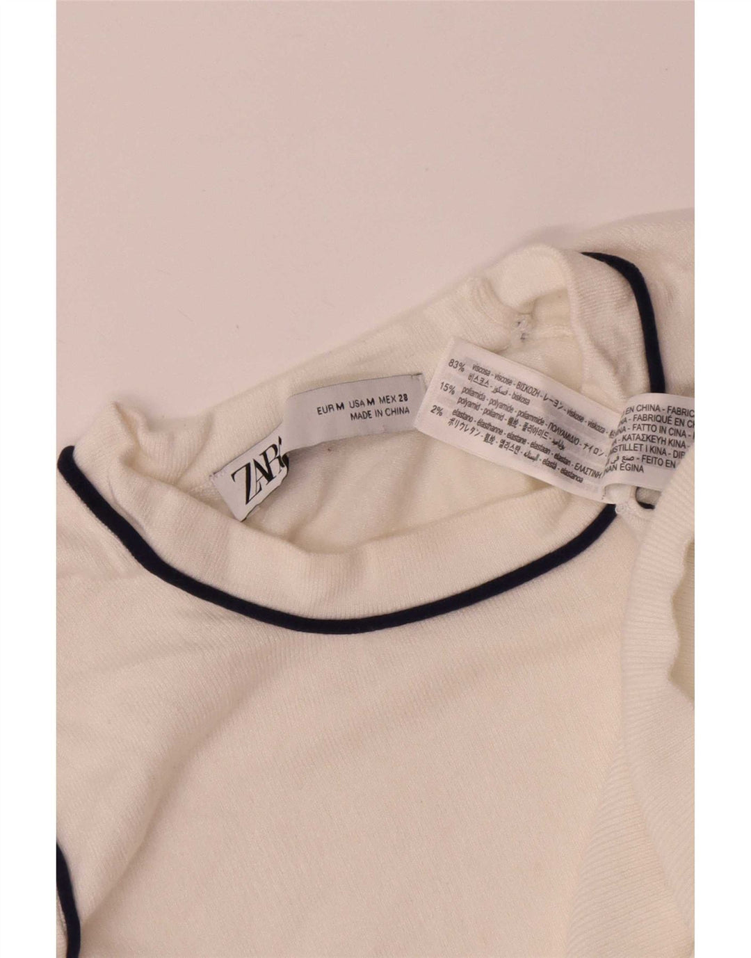 Zara Damen Weste Tank Top UK 12 Mittelweiße Viskose