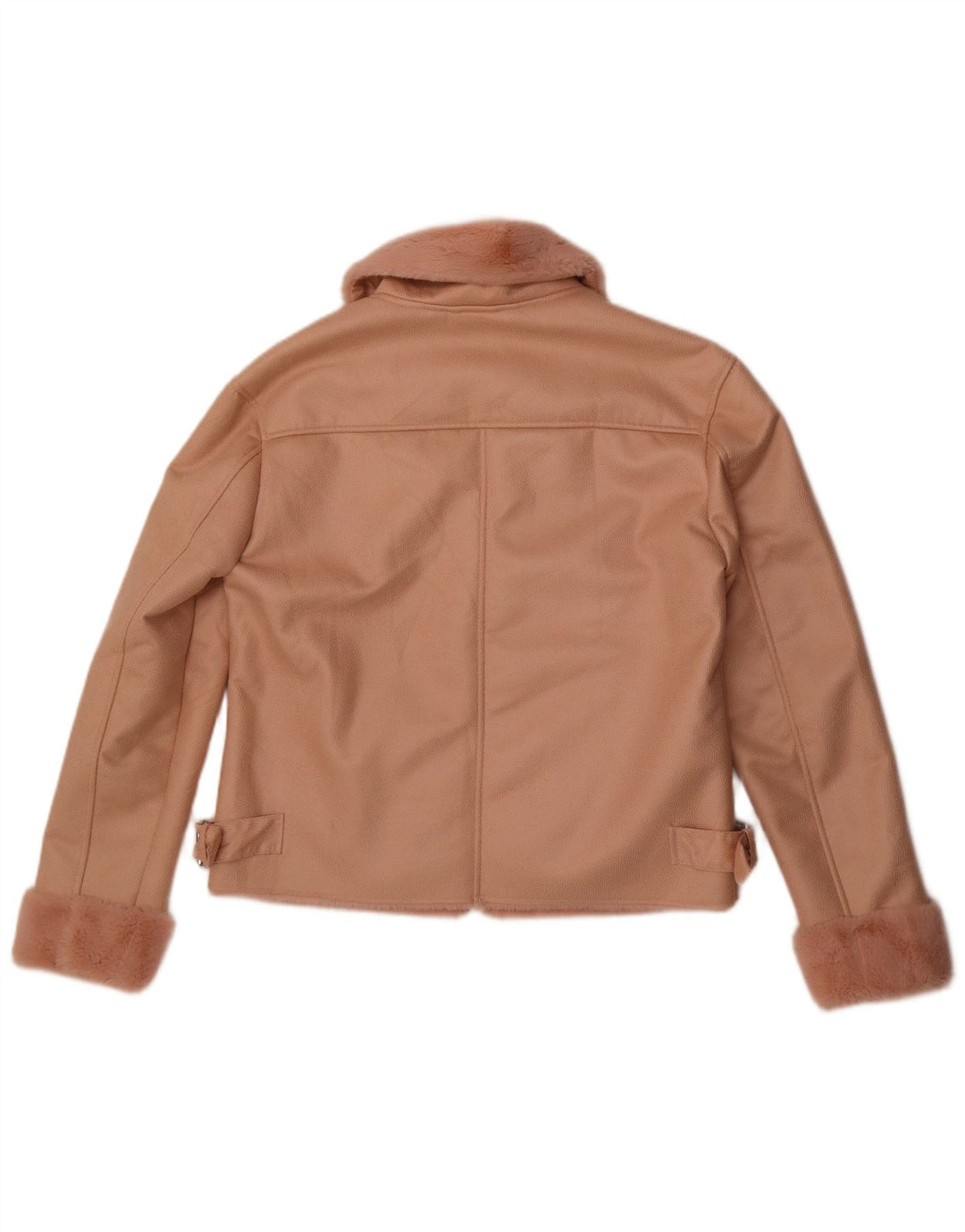 Guess Sherpa-Jacke aus Kunstleder für Damen, UK 12, Mittelrosa, Polyester
