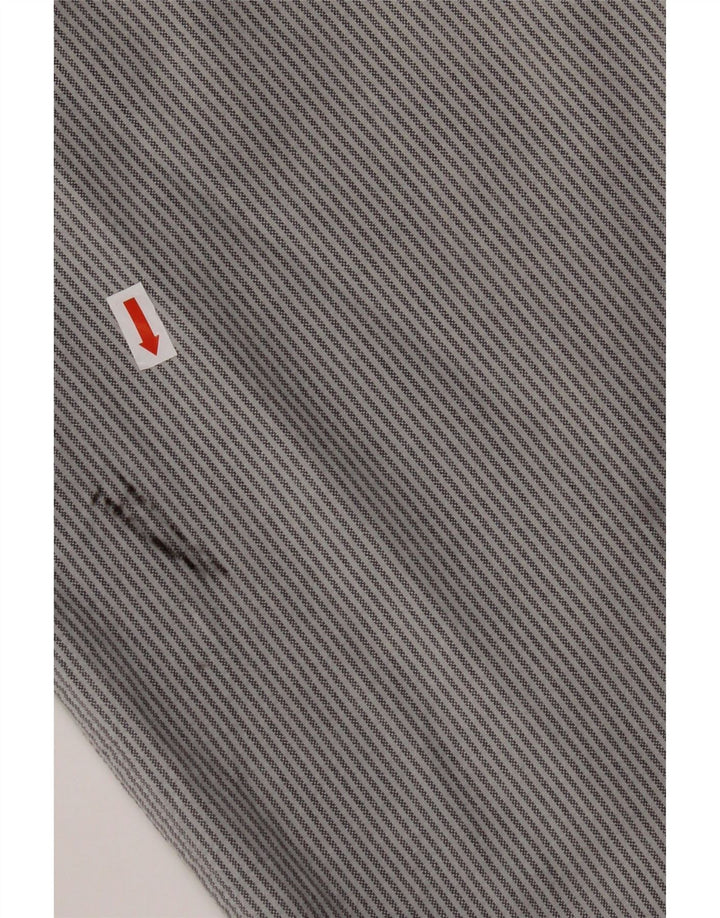 LYLE & SCOTT Herrenhemd 2XL Blaue Nadelstreifen-Baumwolle