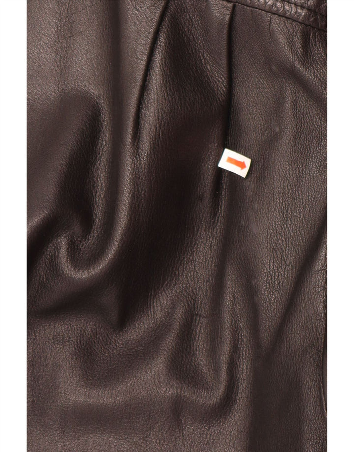 Danier Damen Übergroße Lederjacke UK 6 XS Schwarz