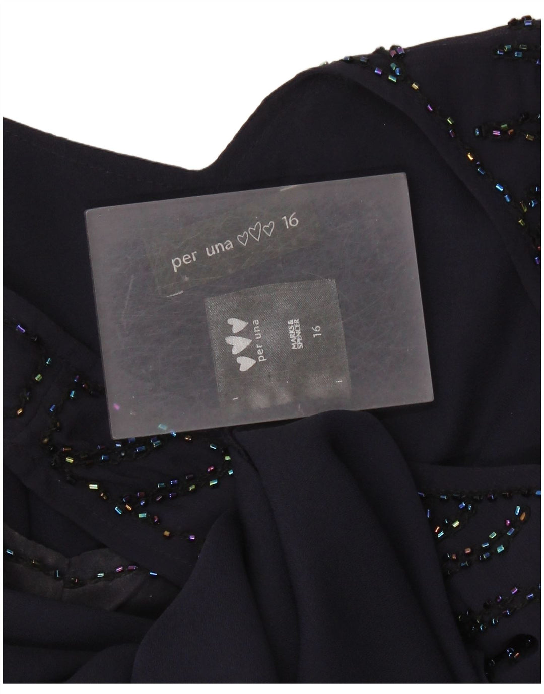 Marks & Spencer Damen Ärmelloses A-Linien-Kleid UK 16 Large Lila Polyester