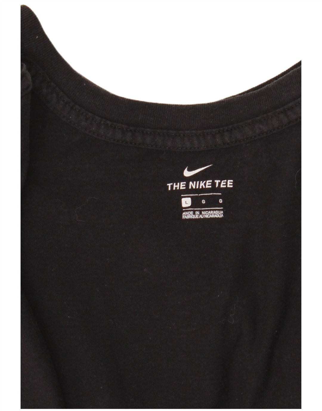 Nike Damen Graphic T-Shirt Top UK 14 Large Schwarz
