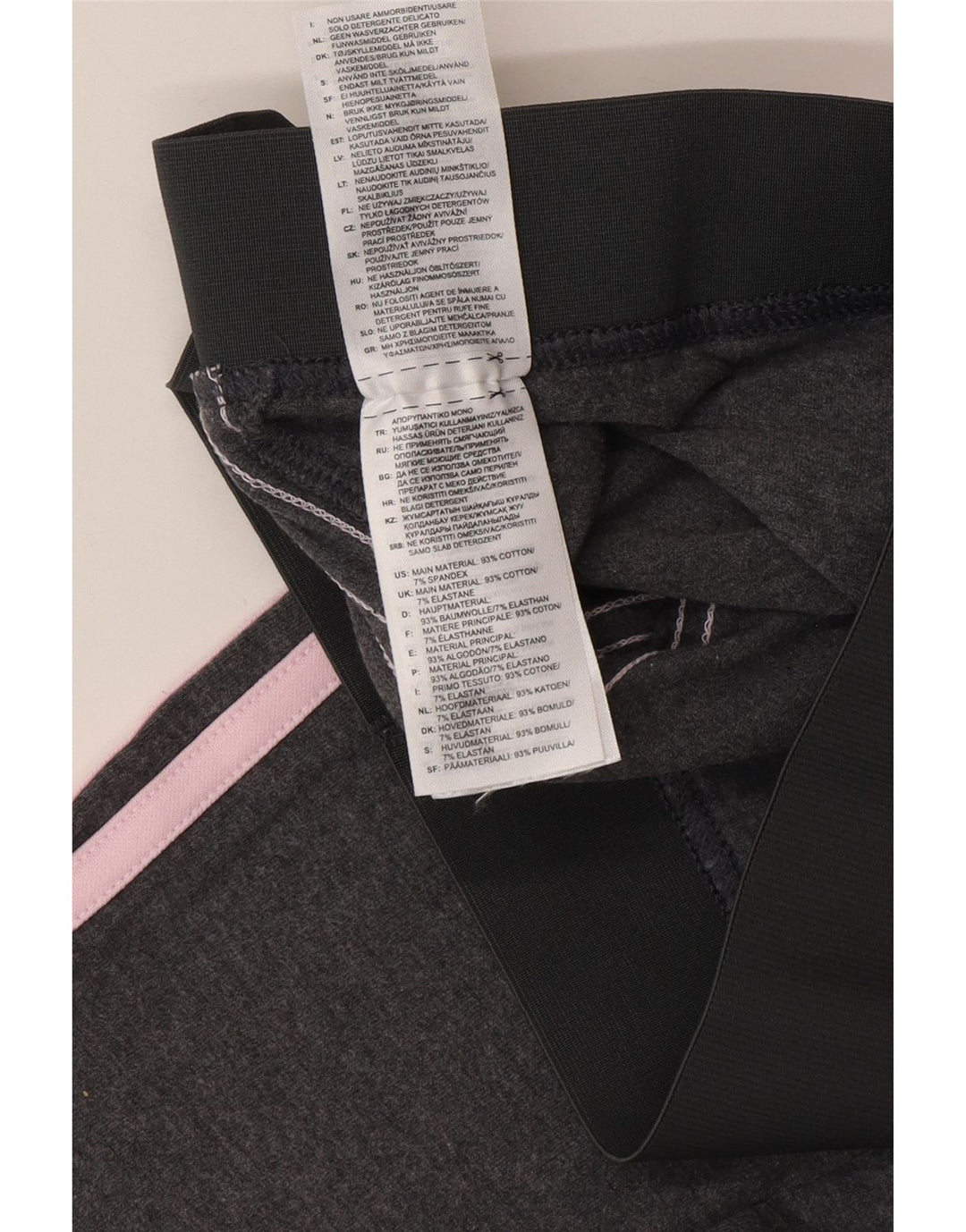 Adidas Damen Leggings UK 8/10 Small Graue Baumwolle