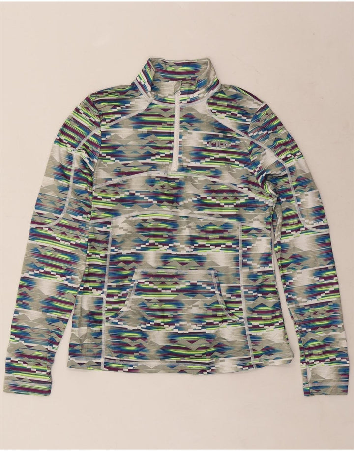 FILA Damen-Pullover-Trainingsanzugoberteil, Größe M, mehrfarbig, geometrisch