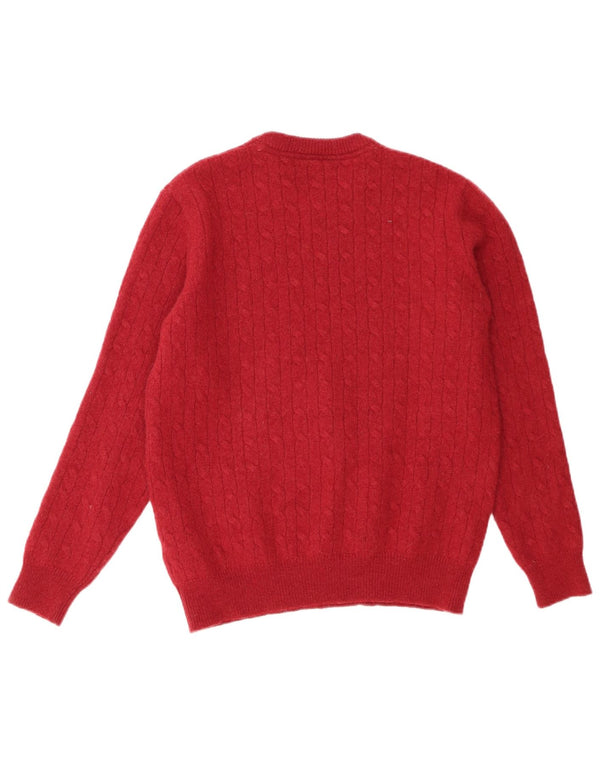 Crew Clothing Herren-Pullover aus Lammwolle in Mittelrot
