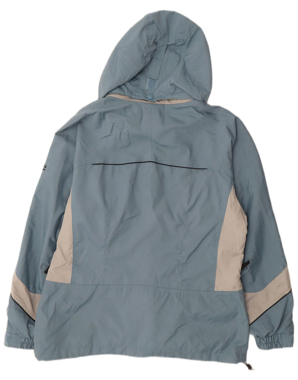 Columbia Damen-Windbreakerjacke mit Kapuze, UK 16, Größe L, Blau, Farbblock