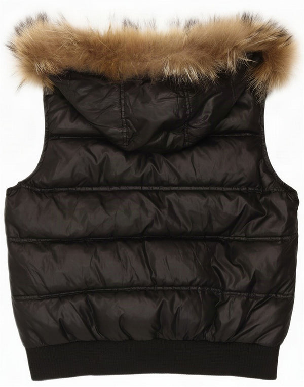 Bomboogie Damen Kapuzenweste, gepolstert, UK 16, groß, schwarz, Polyester