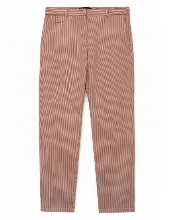 Marks & Spencer Damen Chinohose UK 10 Small W30 L29 Rosa Nadelstreifen