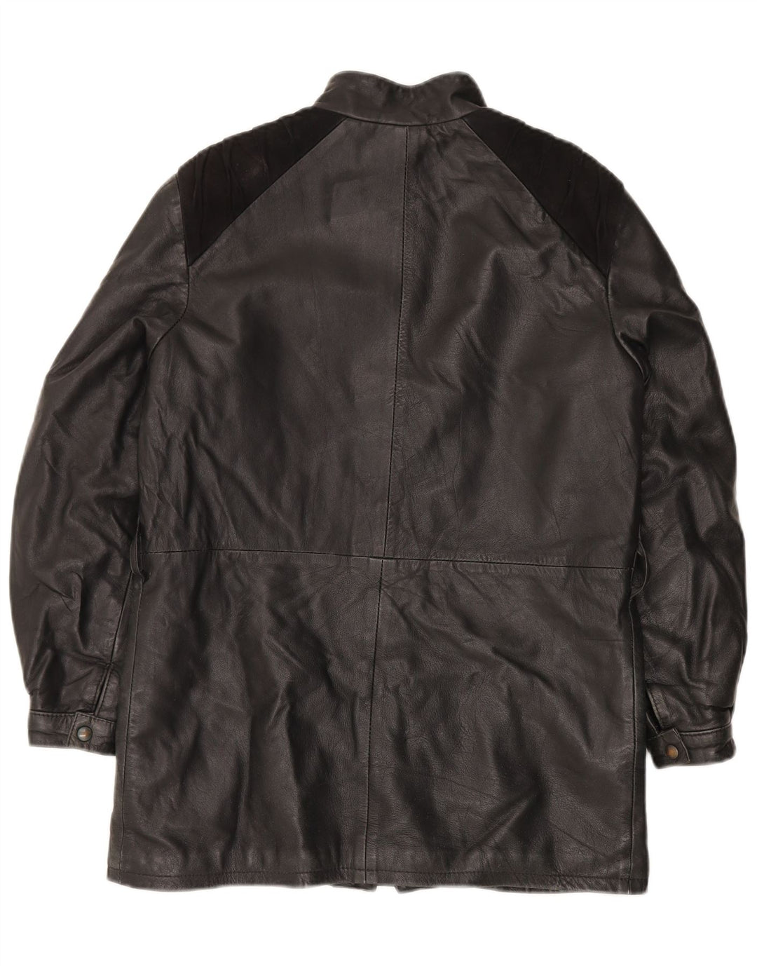 Dama Damen Lederjacke IT 44 Mittelschwarzes Colourblock-Leder