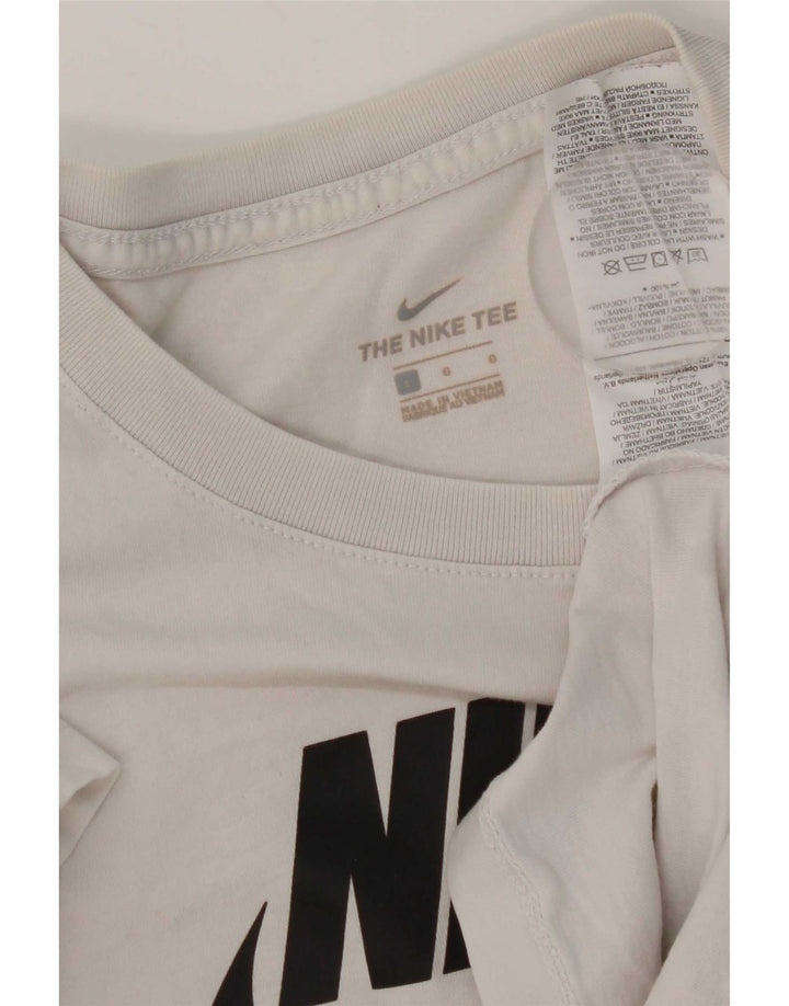 Nike Herren-T-Shirt mit Grafik, Größe L, aus weißer Baumwolle