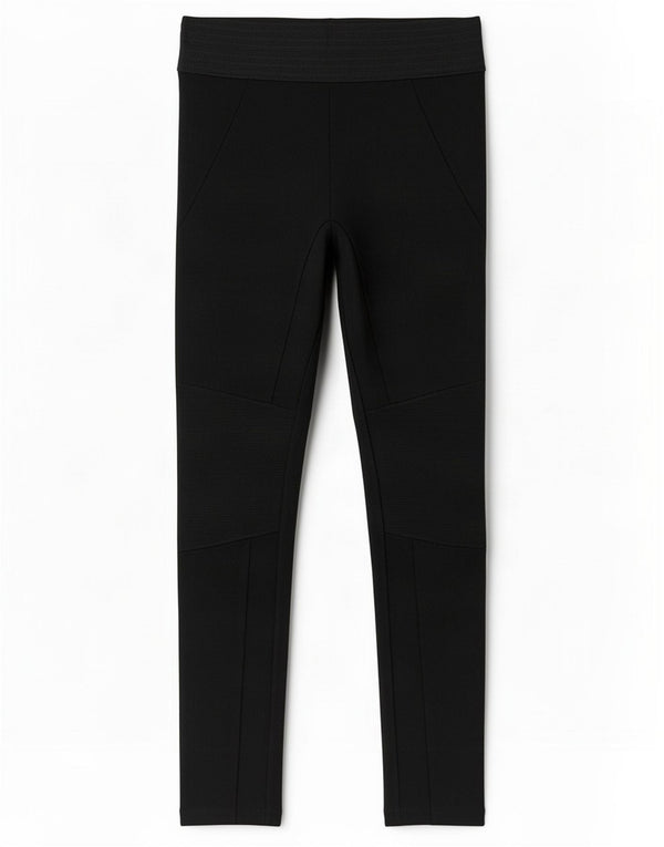 Zara Damen Leggings UK 12 Medium Schwarz Polyester