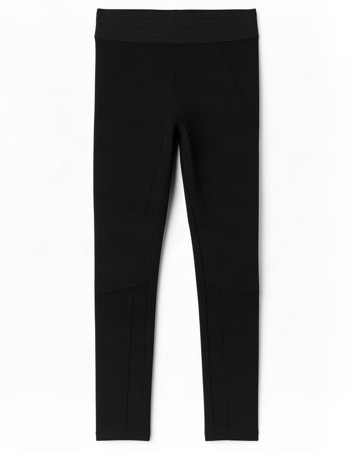 Zara Damen Leggings UK 12 Medium Schwarz Polyester