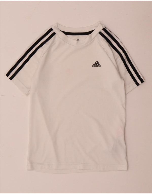 Adidas Jungen Aeroready T-Shirt Top 9–10 Jahre, weißes Polyester