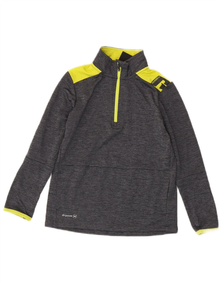 Russell Athletic Jungen-Pullover-Trainingsanzugoberteil, 7–8 Jahre, Mittelgrau