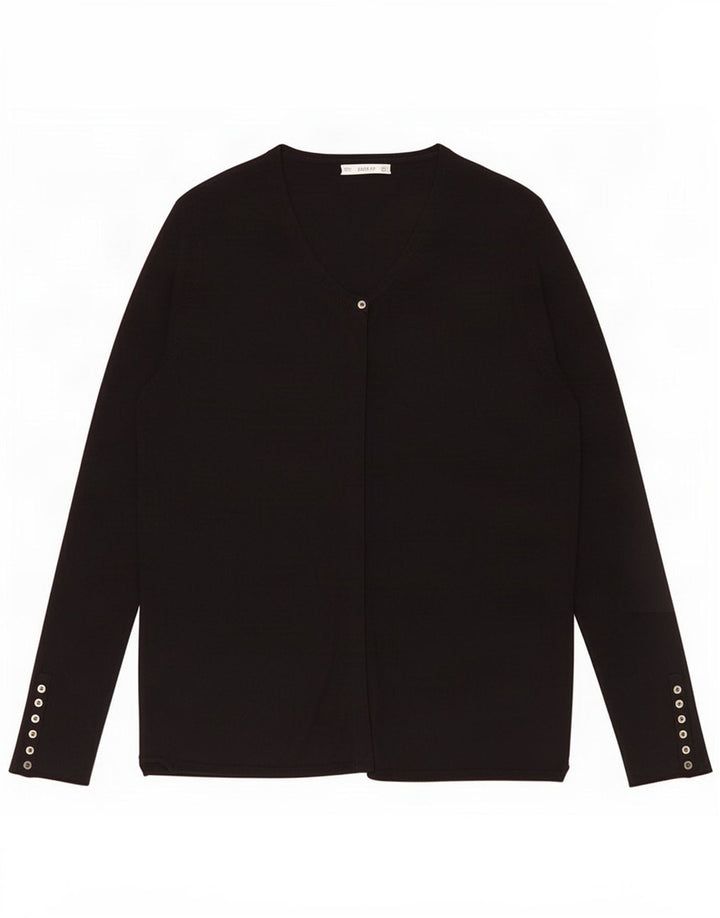 Zara Damen-Cardigan-Pullover UK 16 Large Schwarz