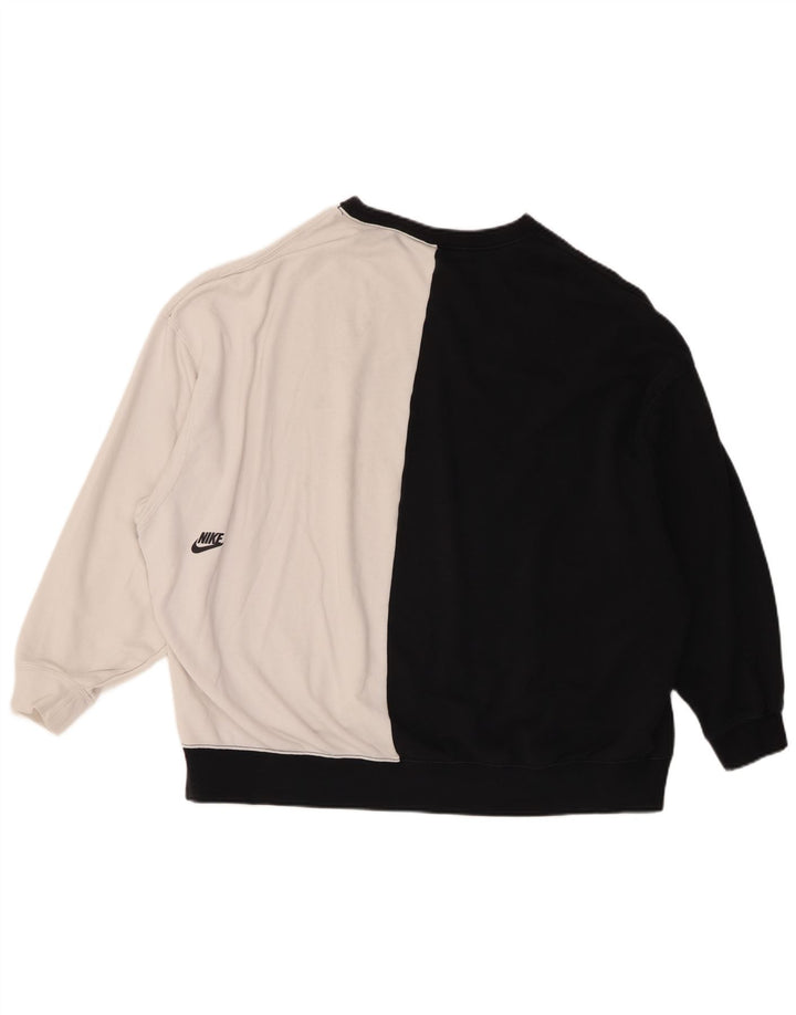 Nike Damen-Sweatshirt mit grafischem Print, Gr. 10, Größe S, Schwarz, Farbblock