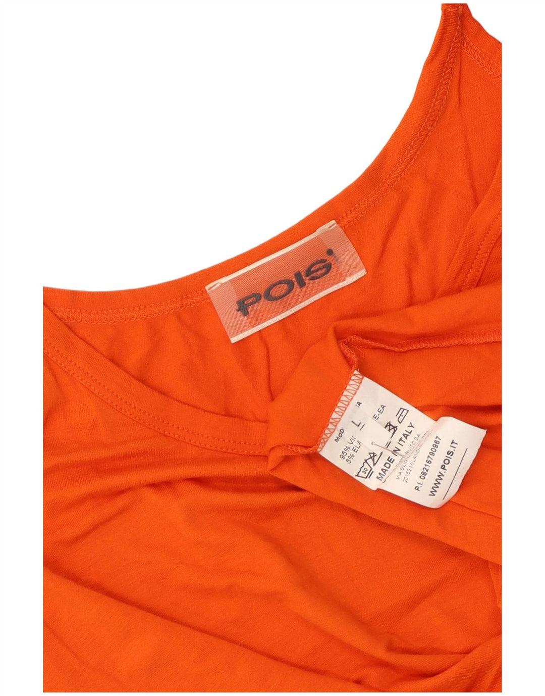 Vintage Damen Cami Top UK 14 Große Orange Viskose