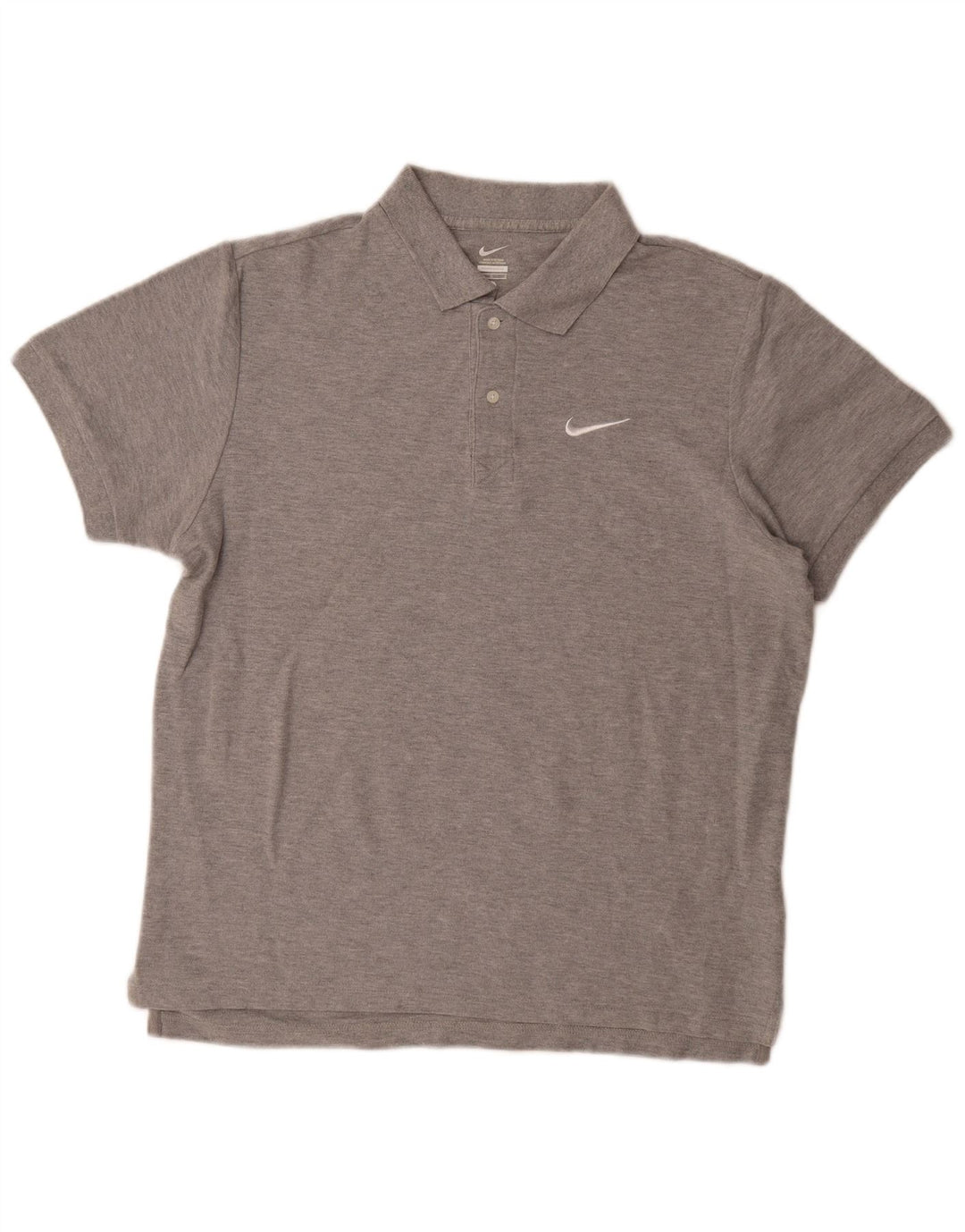 NIKE Herren-Poloshirt, groß, graue Baumwolle